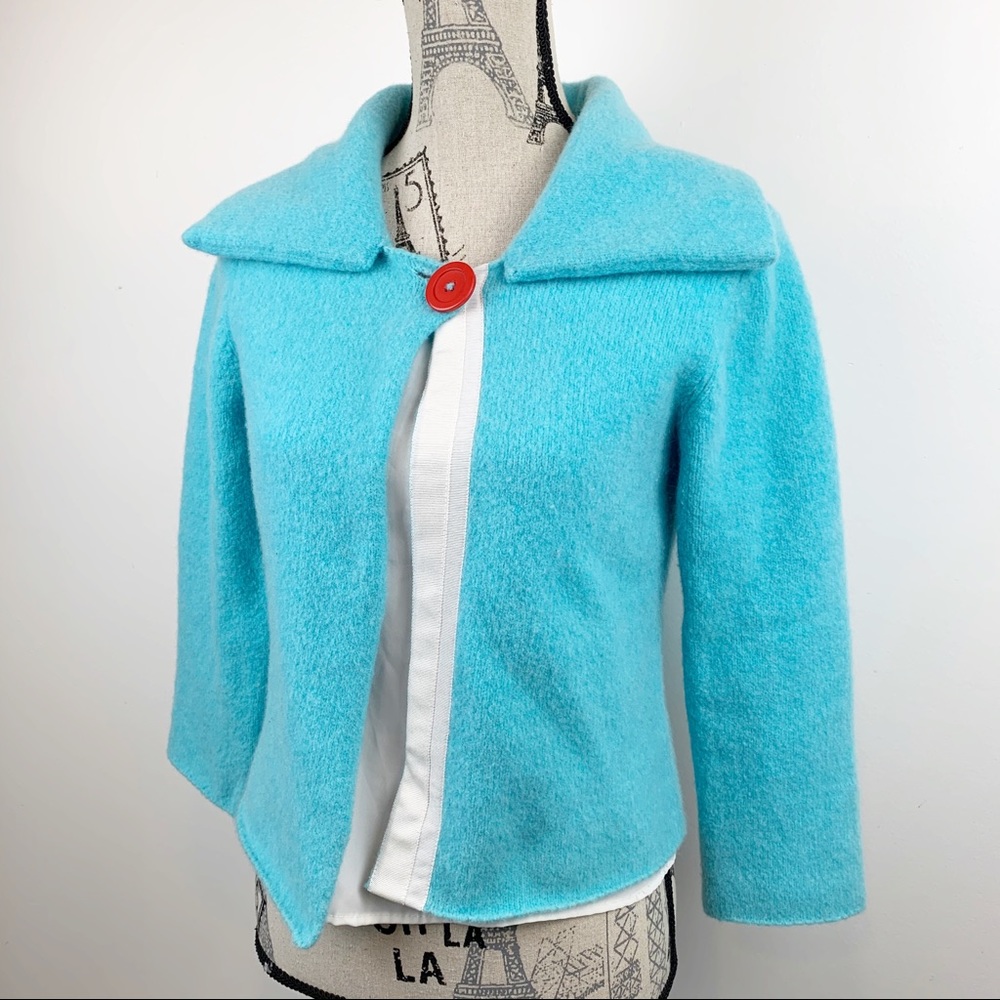 LAURIE B. Turquoise’s Wool  Blend Boho Jacket S